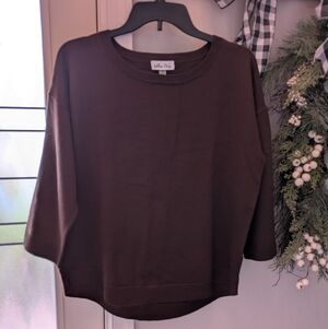 Melissa Paige Chocolate Knit Top